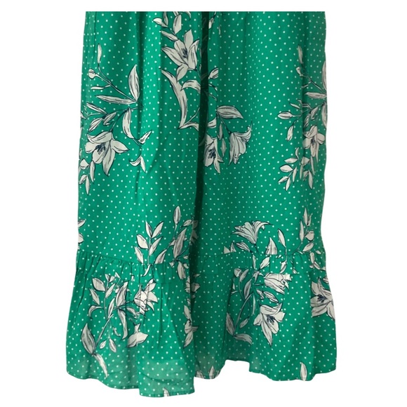 NWT Draper James Green Smocked Floral Midi Lucy Dress Sz Small - Picture 4 of 10